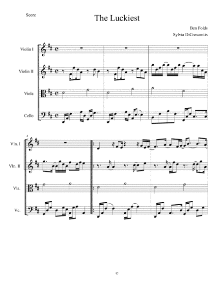 The Luckiest (arr. Sylvia DiCrescentis)