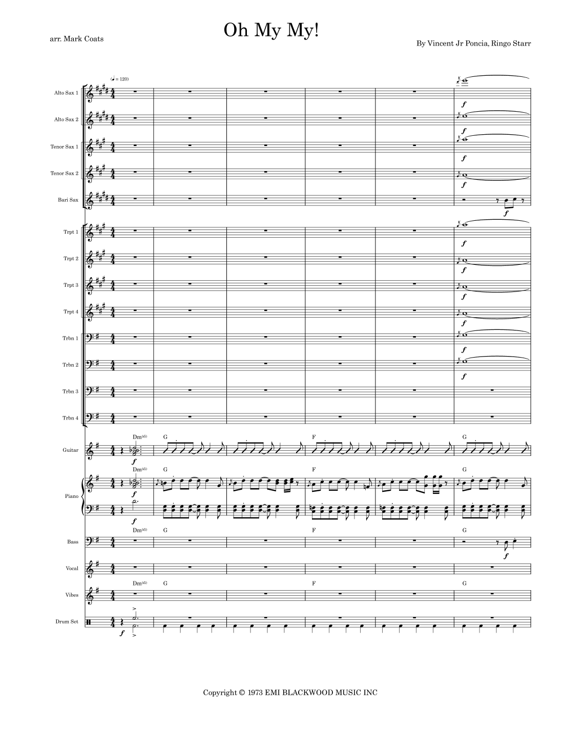 Oh My My (arr. Mark Coats)