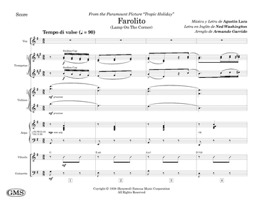 Farolito (lamp On The Corner) (arr. Armando Garrido)
