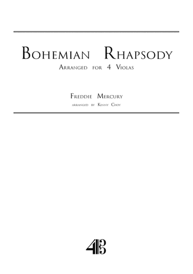 Bohemian Rhapsody (arr. Kenny Choy)