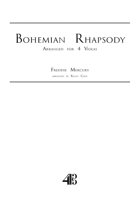 Bohemian Rhapsody (arr. Kenny Choy)
