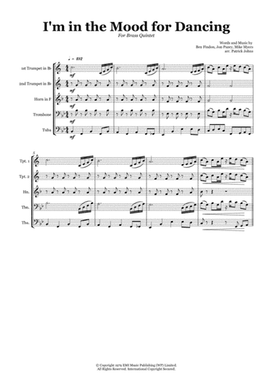 I'm In The Mood For Dancing (arr. Patrick Johns)