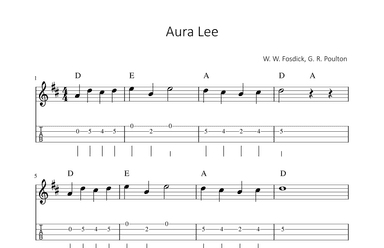Aura Lee (arr. songbooks.info)