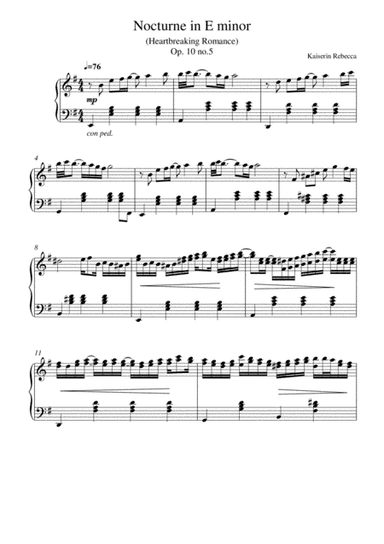 Nocturne in E minor (Heartbreaking Romance)