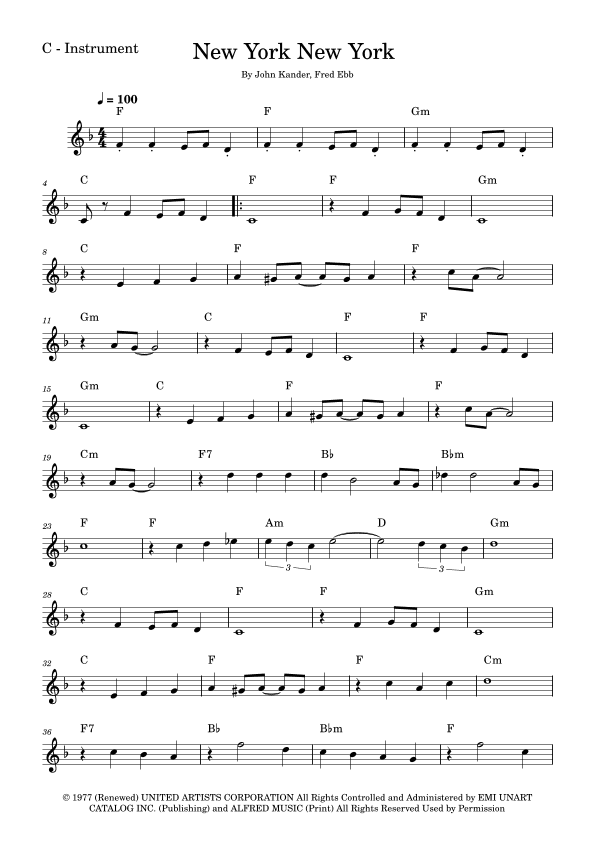 Theme From "new York, New York" (arr. Fabio Eduardo de Oliveira)