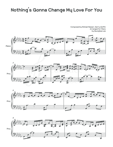 Nothing's Gonna Change My Love For You (arr. Seunghee Lee)