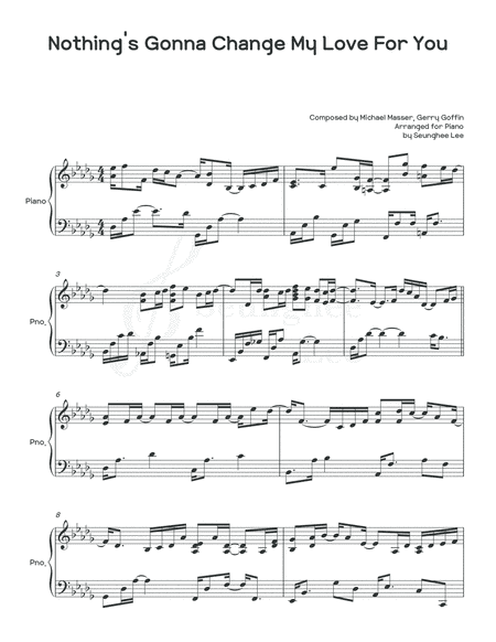 Nothing's Gonna Change My Love For You (arr. Seunghee Lee)