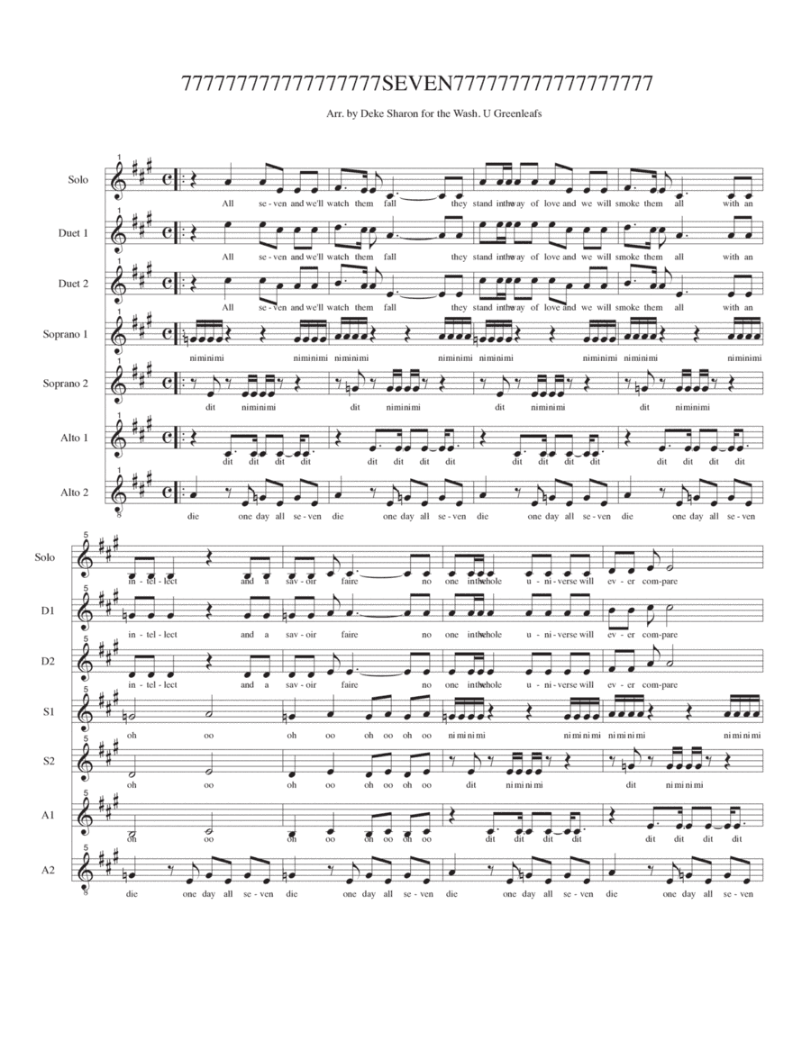7 (arr. Deke Sharon)