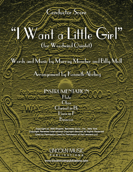 I Want A Little Girl (arr. Kenneth Abeling)