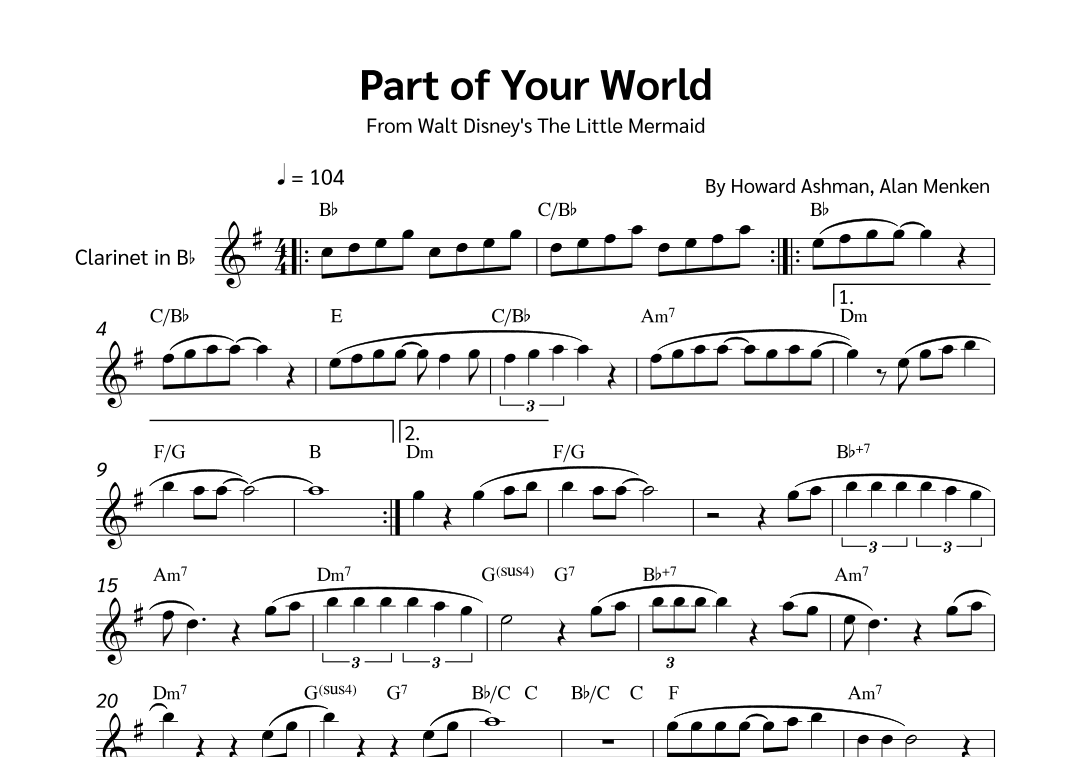 Part Of Your World (arr. Jackson Spindler)