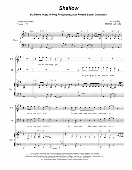 Shallow (arr. Stephen DeCesare)