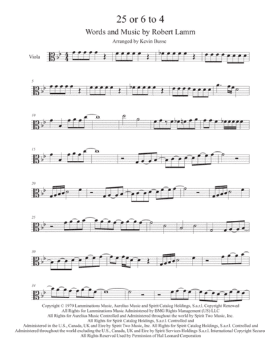 25 Or 6 To 4 (arr. Kevin Busse)