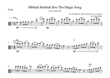 Bibbidi-bobbidi-boo (the Magic Song) (arr. Fabio Britto)