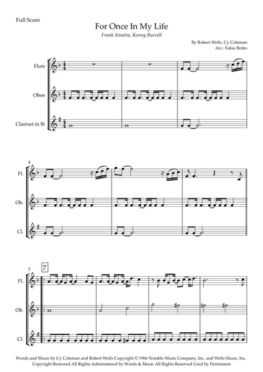 For Once In My Life (arr. Fabio Britto)