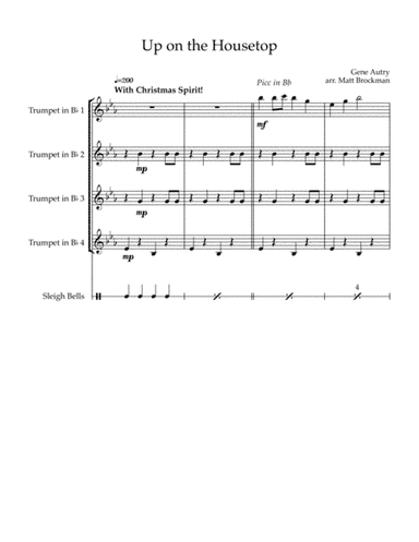 Up on the Housetop (for 4 trumpets) (arr. Matt Brockman)