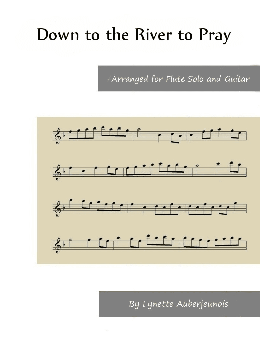 Down to the River to Pray - Flute Solo with Guitar Chords (arr. Lynette Auberjeunois)