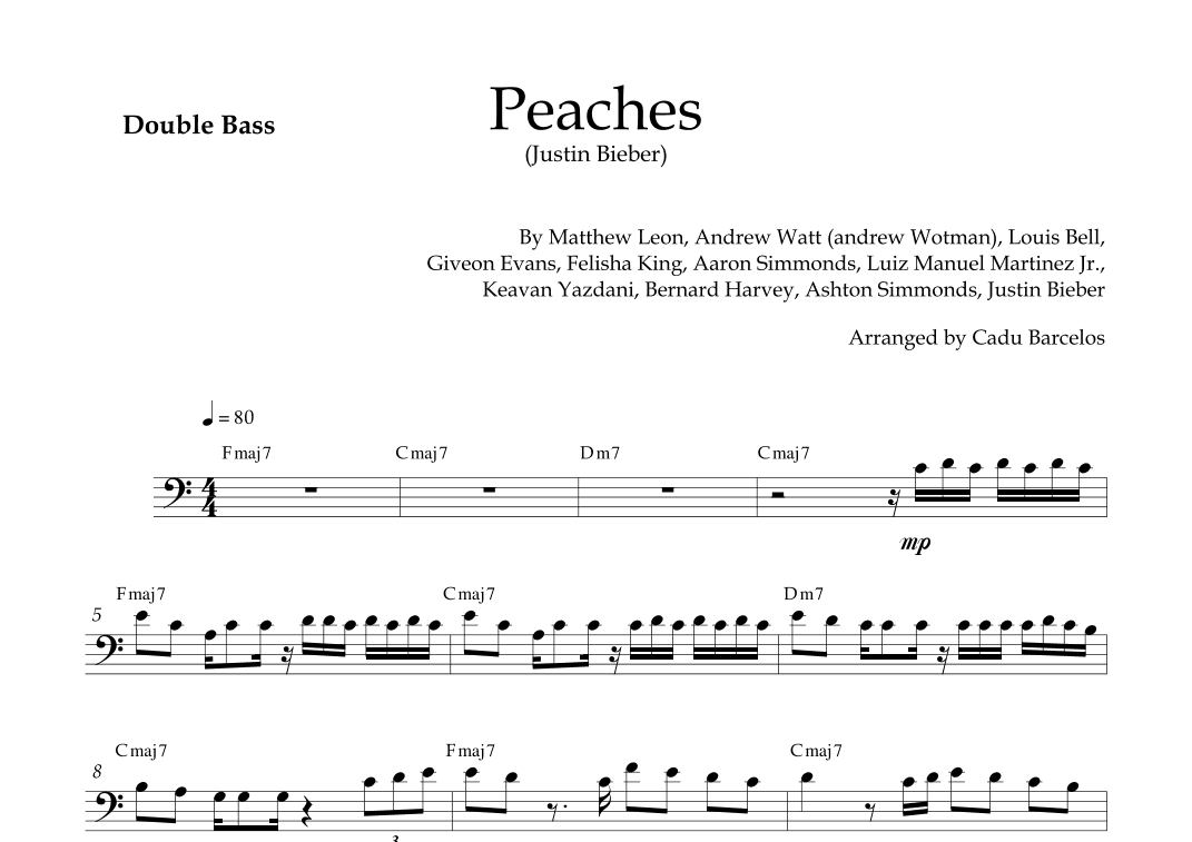 Peaches (arr. Cadu Barcelos)