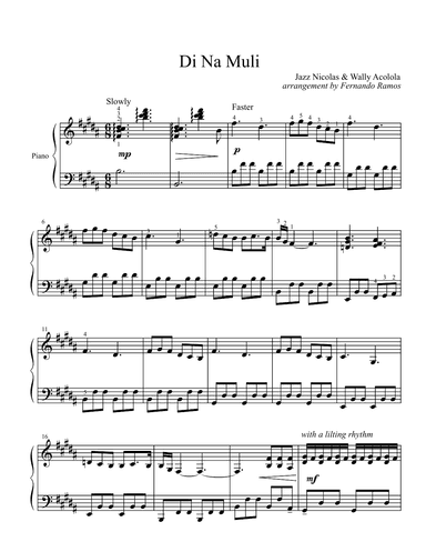 Di Na Muli (arr. Fernando Ramos)