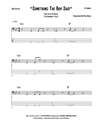 Something The Boy Said (arr. Accubass)