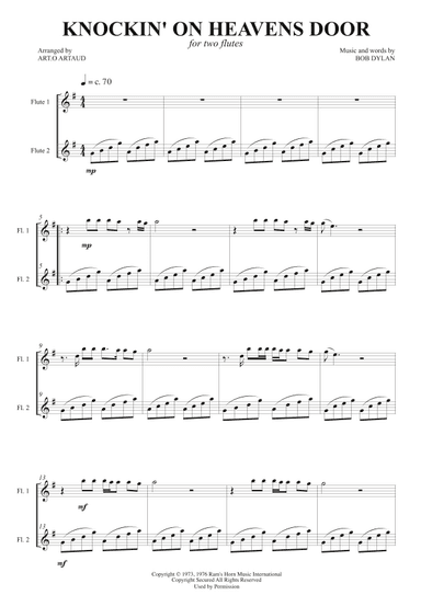 Knockin' On Heaven's Door (arr. Art.o Artaud)