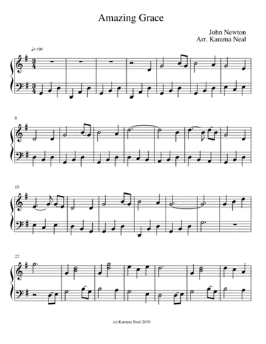 Amazing Grace! How Sweet the Sound. (arr. Karama Neal)