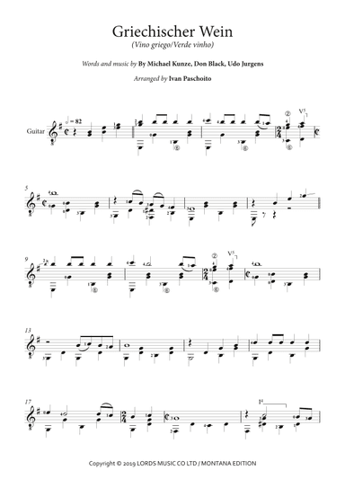 Griechischer Wein (arr. Ivan Paschoito)