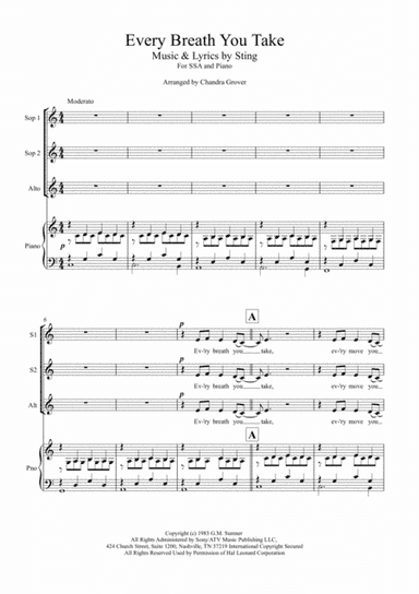 Every Breath You Take (arr. Chandra Grover)