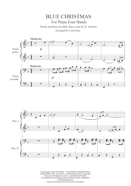 Blue Christmas (arr. Lena Orsa)