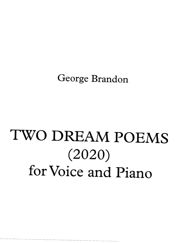 Two Dream Poems (2020) for Soprano and Piano