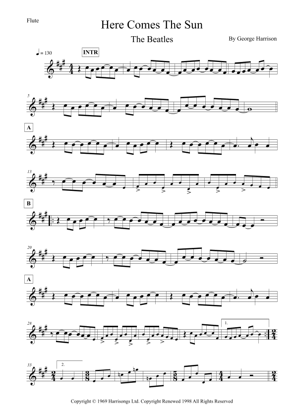 Here Comes The Sun (arr. Leo Silva)