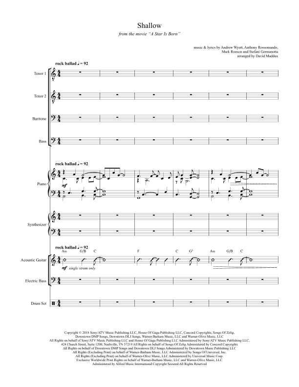 Shallow (arr. David Maddux)