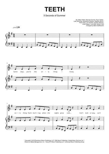 Teeth (arr. Mario Stallbaumer)