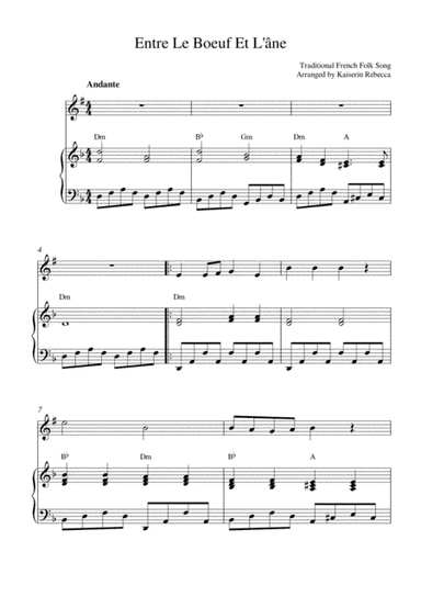 Entre Le Boeuf Et L'âne (arr. Kaiserin Rebecca)