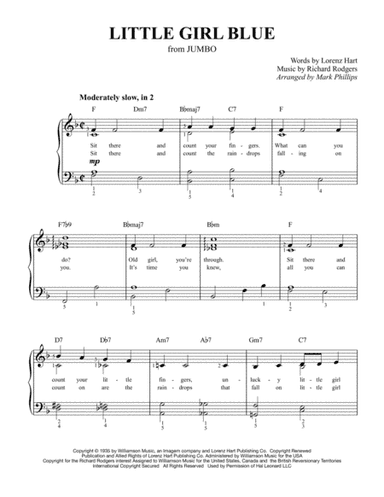 Little Girl Blue from JUMBO (arr. Mark Phillips)