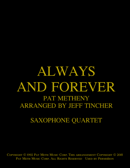 Always And Forever (arr. Jeff Tincher)