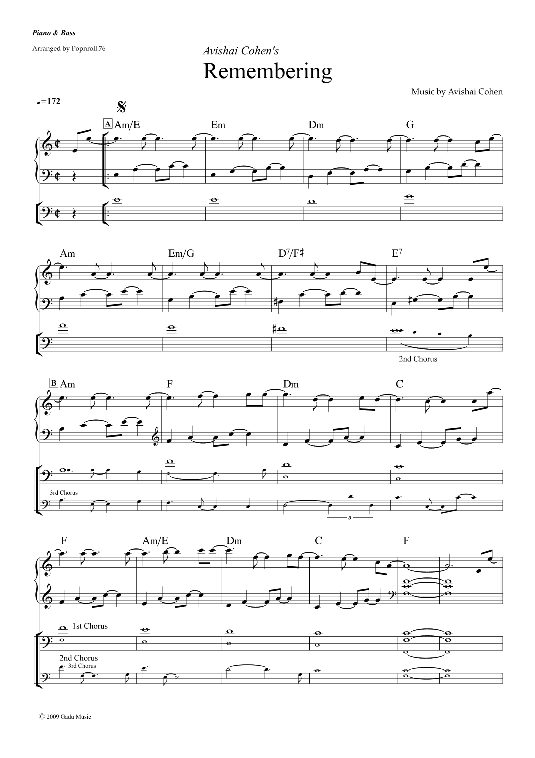 Remembering (arr. Popnroll 1976)