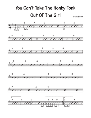 You Can't Take The Honky Tonk Out Of The Girl (arr. David M Fagnant)