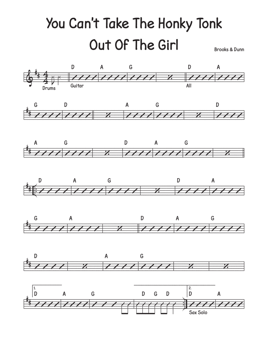 You Can't Take The Honky Tonk Out Of The Girl (arr. David M Fagnant)
