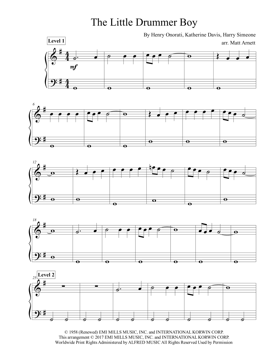 The Little Drummer Boy (arr. Matt Arnett)