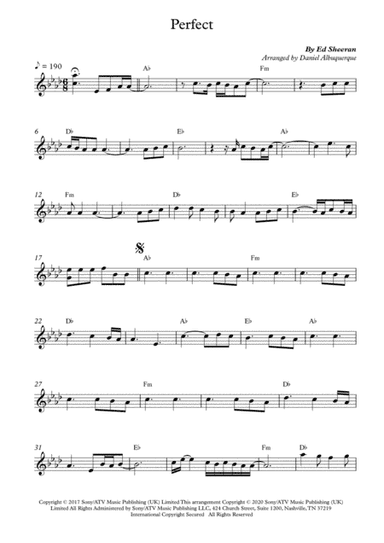 Perfect (arr. Daniel Albuquerque)