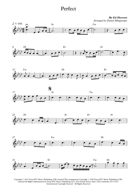 Perfect (arr. Daniel Albuquerque)