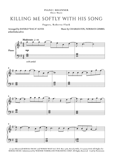 Killing Me Softly With His Song (arr. Danilo "Daca" Alves)