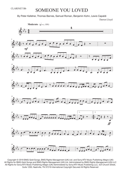 Someone You Loved (arr. Darren Lloyd)