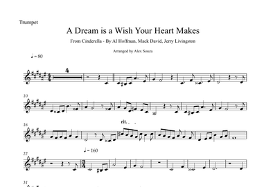 A Dream Is A Wish Your Heart Makes (arr. Alex Souza)