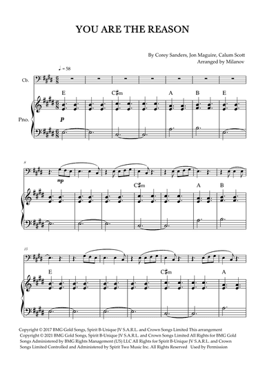You Are The Reason (arr. Milanov)