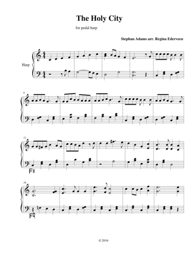 The Holy City - pedal harp solo
