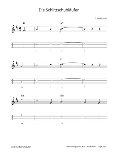 Die Schlittschuhläufer - E. Waldteufel (arr. songbooks.info)