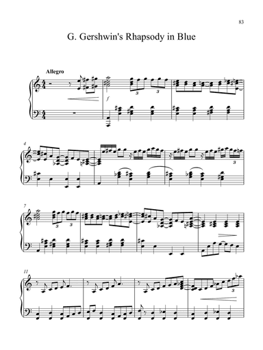 G. Gershwin Rhapsody in Blue themes (arr. Dimitris Stamatelatos)