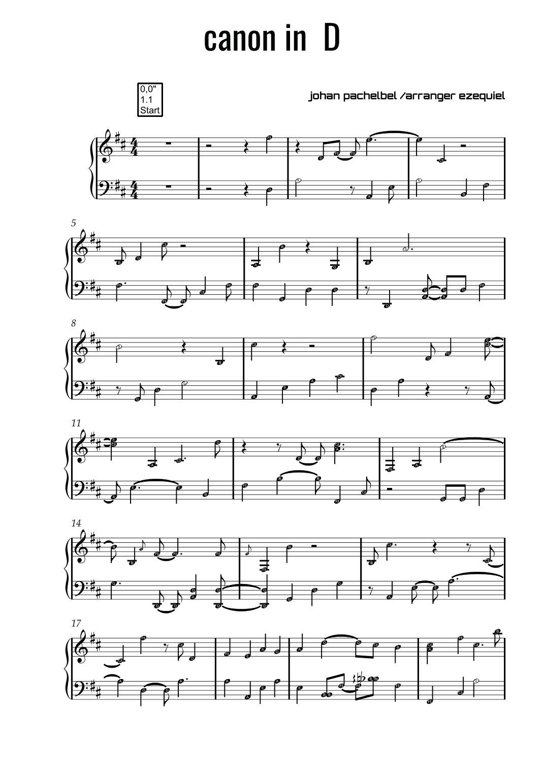 canon in d (arr. by ezequiel zeferino)