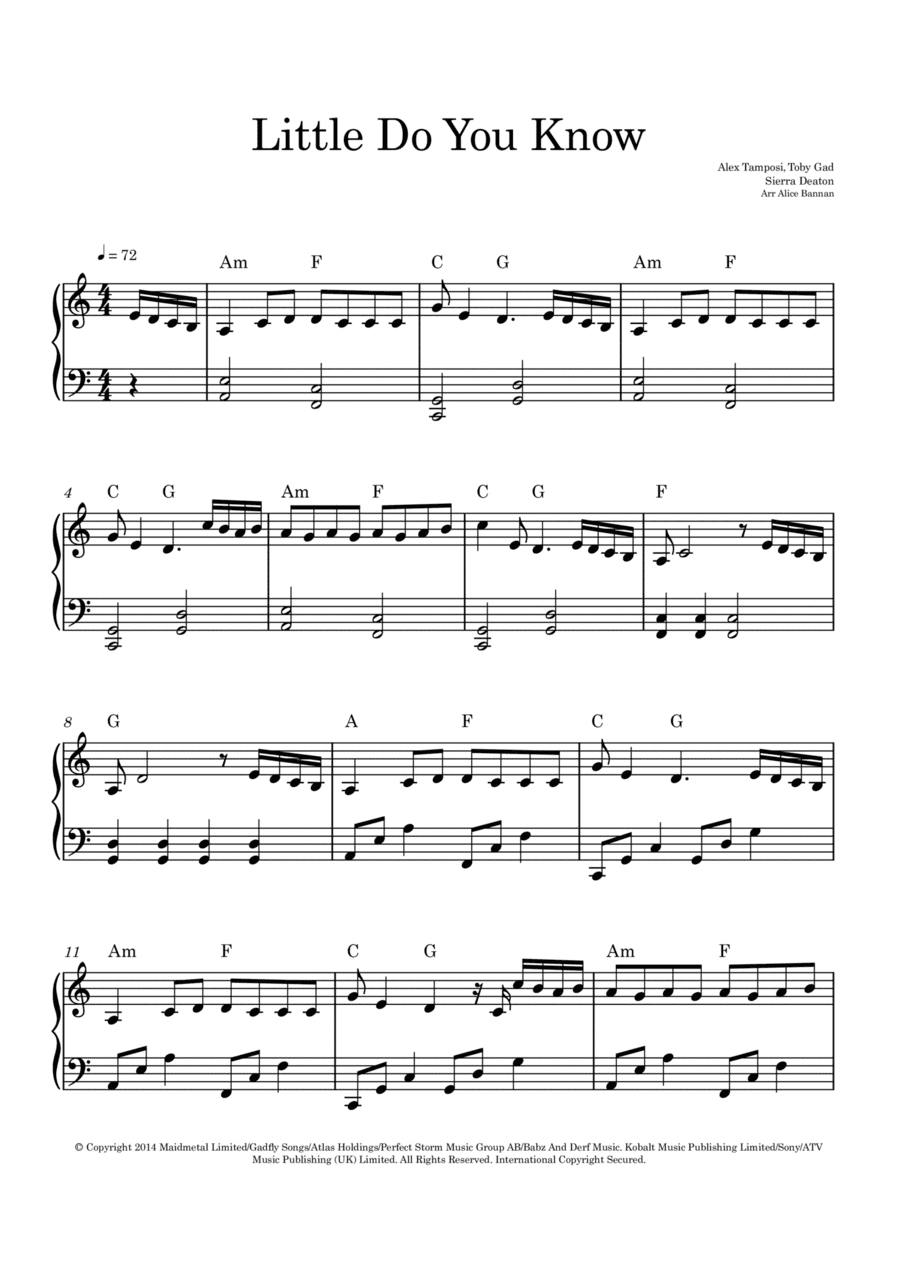 Little Do You Know (arr. Alice Bannan)